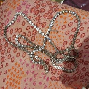 AUTHENTIC GENUINE PLATINUM CHUNKY MEN'S SEXXXY NAUGHTY TENNIS NECKLACE 36" HUGE!
